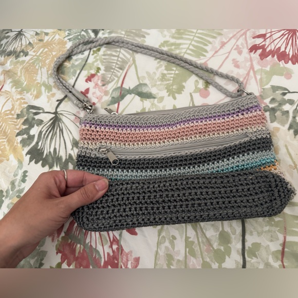 The Sak Striped Crochet Convertible Shoulder Bag - Picture 4 of 9